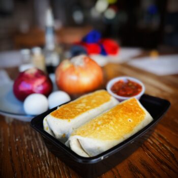 Ham and Cheddar Breakfast Burritos