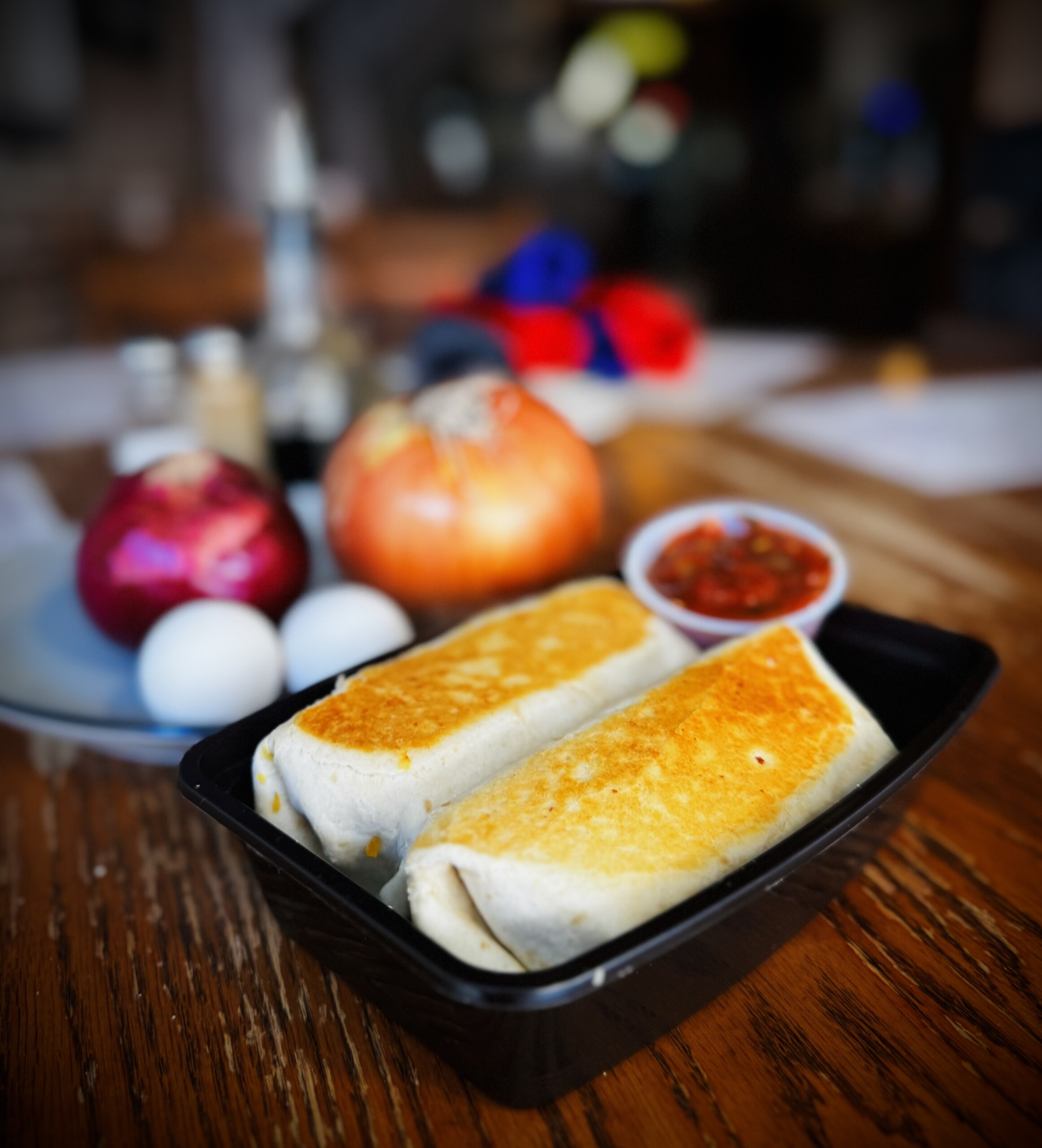 Ham and Cheddar Breakfast Burritos